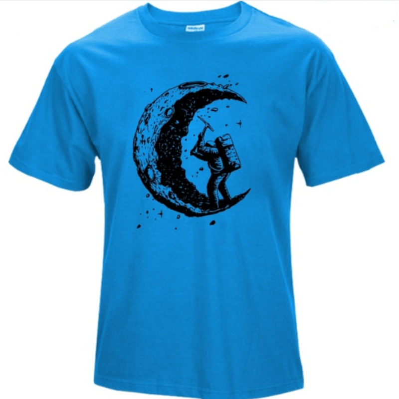 Dig the Moon Tee: Graphic Men's O-Neck T-Shirt