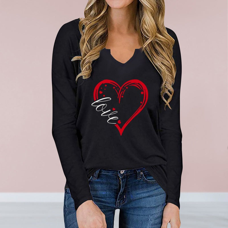 Love Struck: Long Sleeve Top With Heart Detail