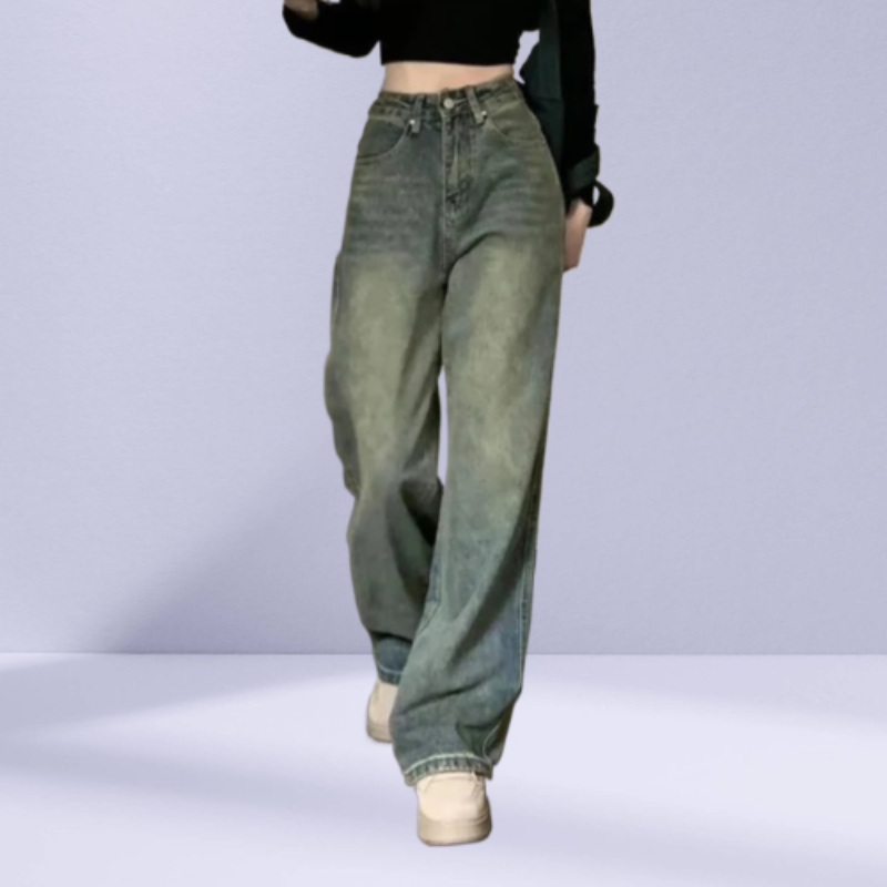 90s Nostalgia: High-Waisted Vintage Straight Jeans