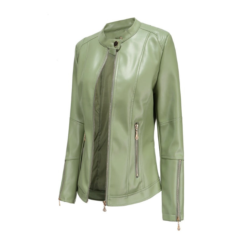 Modern Minimalism: The Short PU Leather Jacket