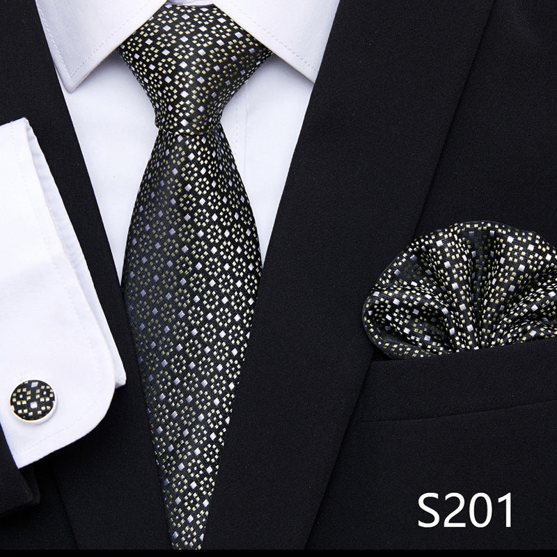 The All-In-One Accessory Powerhouse: Tie, Handkerchief, & Cufflinks Set