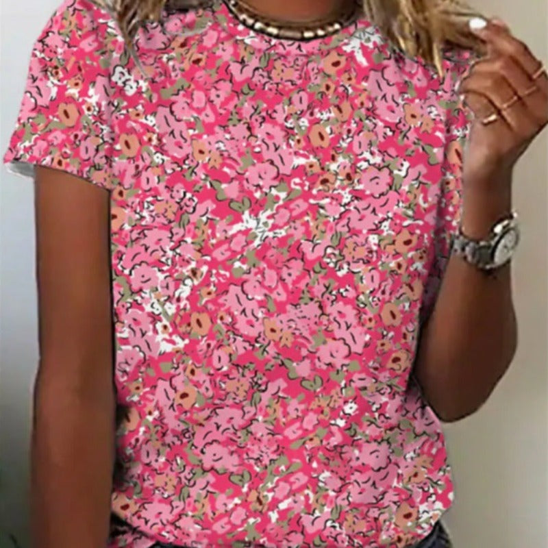 Spring In Your Step: Floral Print T-Shirt