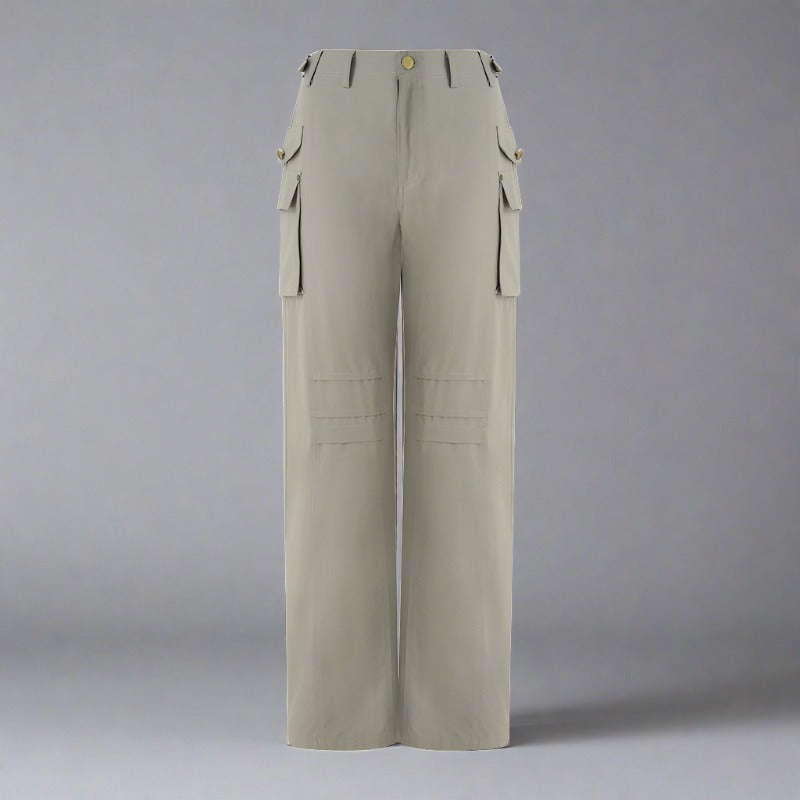 Everyday Versatility: Mid-Rise Women's Cargo Pants With Relaxed Fit