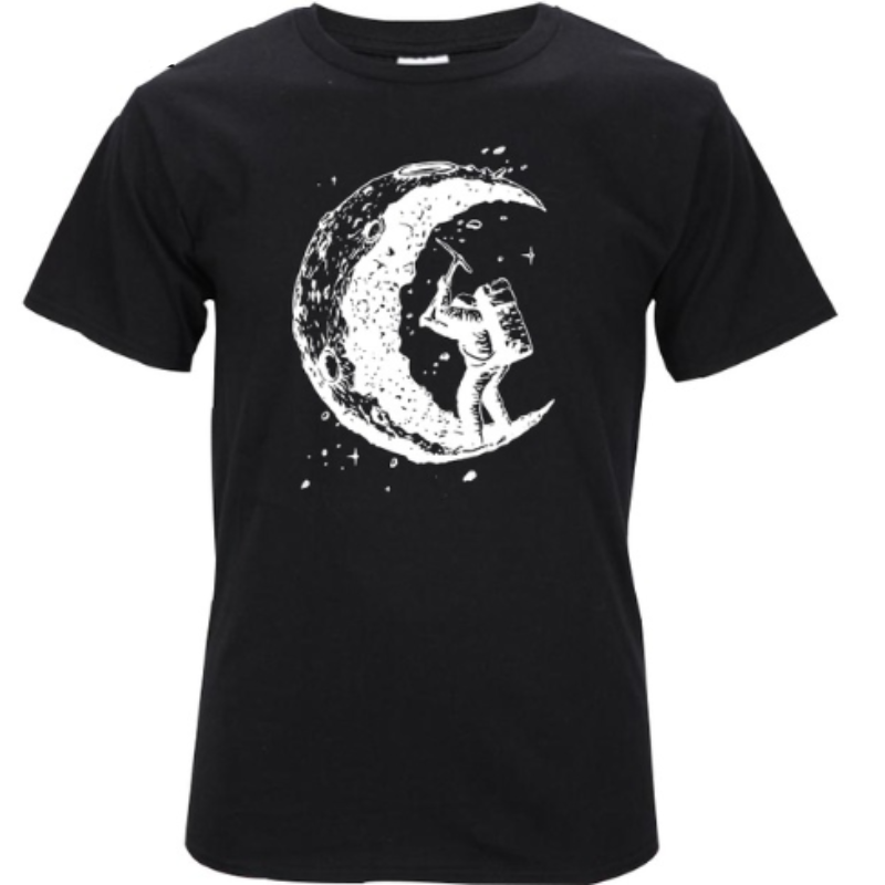 Dig the Moon Tee: Graphic Men's O-Neck T-Shirt