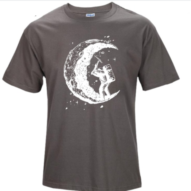 Dig the Moon Tee: Graphic Men's O-Neck T-Shirt