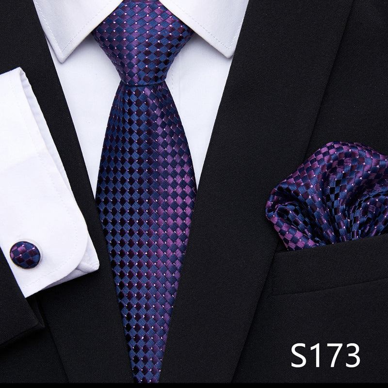 The All-In-One Accessory Powerhouse: Tie, Handkerchief, & Cufflinks Set