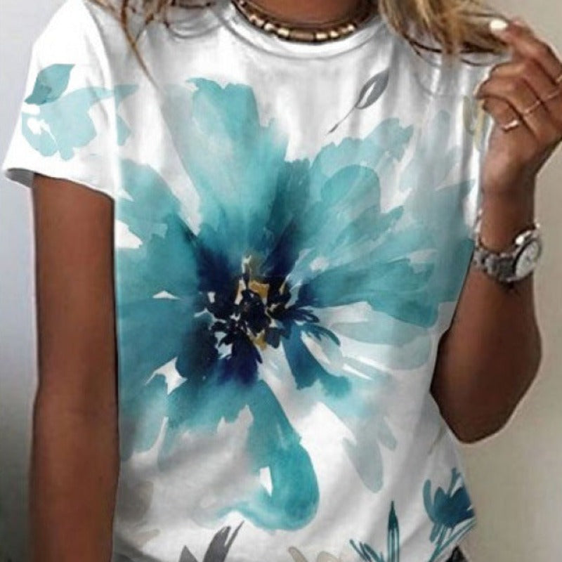 Spring In Your Step: Floral Print T-Shirt