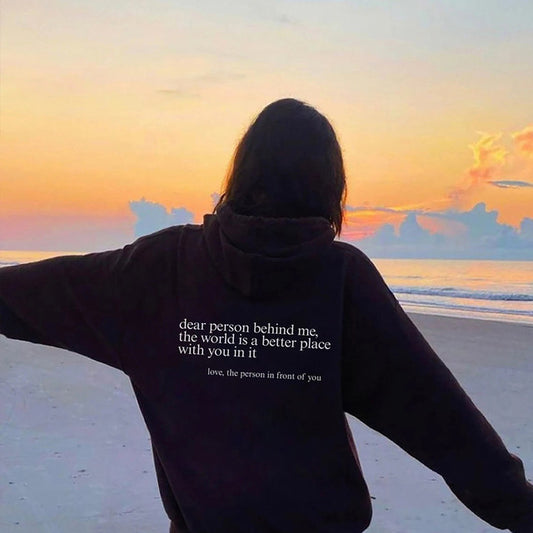 Share The Vibe: Cozy Hoodie With A Positive Message