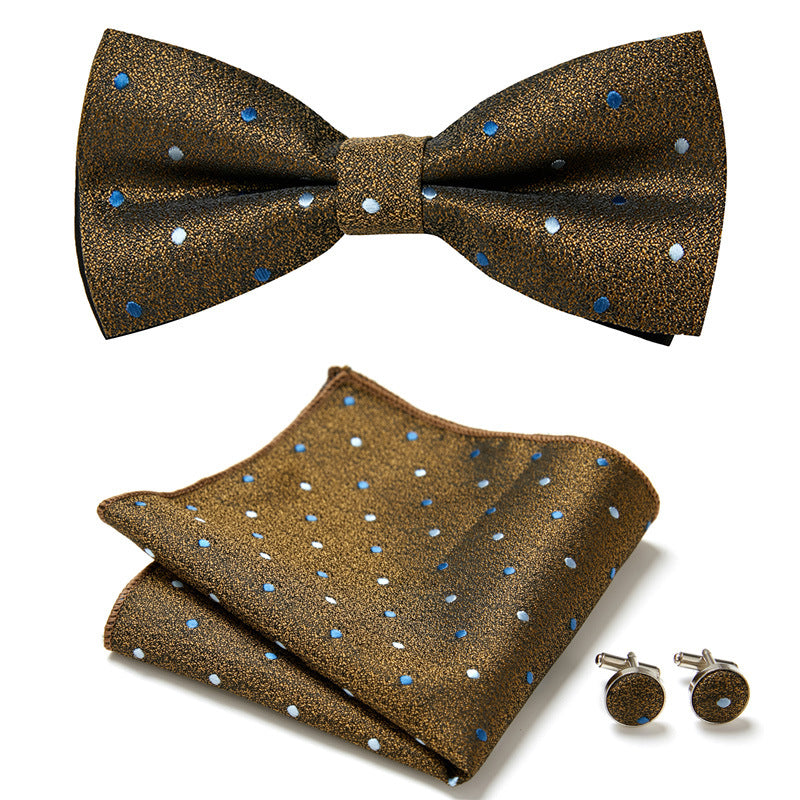 Gentleman Essentials: Bow Tie, Handkerchief & Cufflinks Set