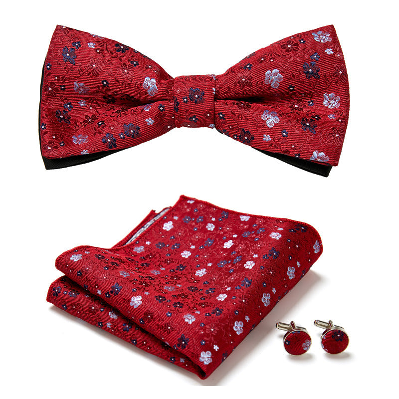 Gentleman Essentials: Bow Tie, Handkerchief & Cufflinks Set