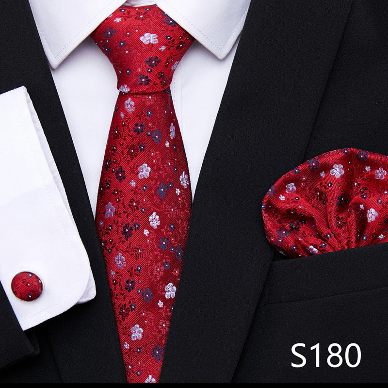 The All-In-One Accessory Powerhouse: Tie, Handkerchief, & Cufflinks Set