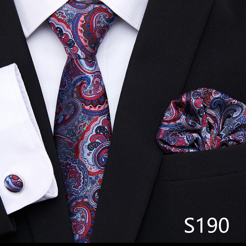 The All-In-One Accessory Powerhouse: Tie, Handkerchief, & Cufflinks Set