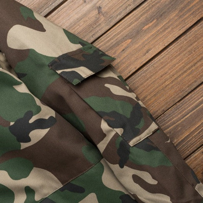 Concealed Comfort: Camouflage Cotton Jacket