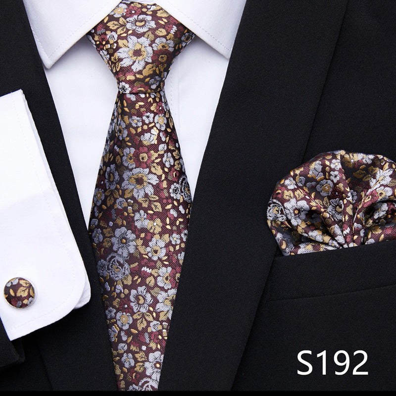 The All-In-One Accessory Powerhouse: Tie, Handkerchief, & Cufflinks Set