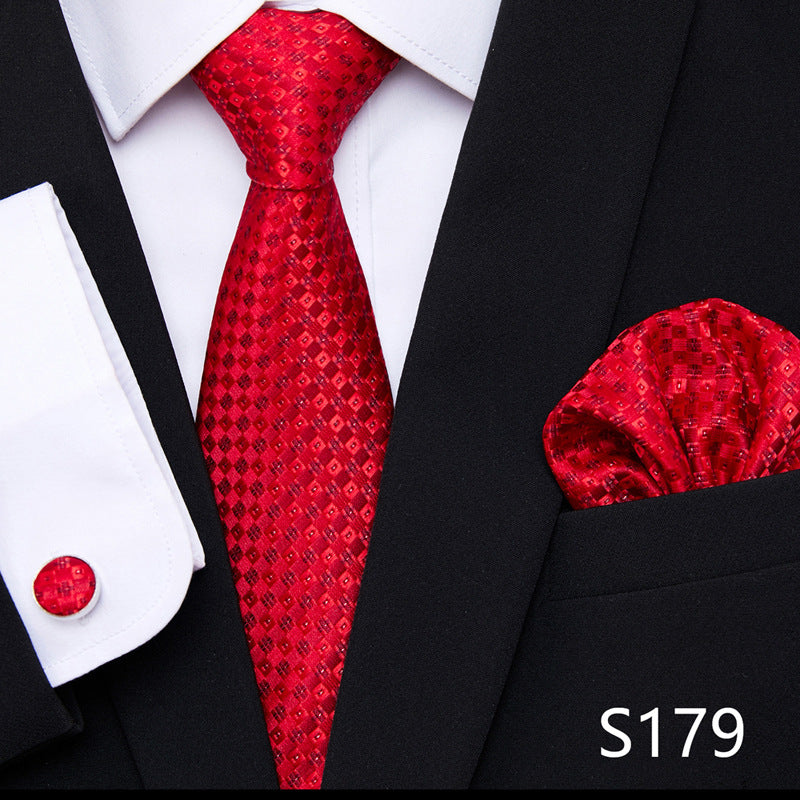 The All-In-One Accessory Powerhouse: Tie, Handkerchief, & Cufflinks Set