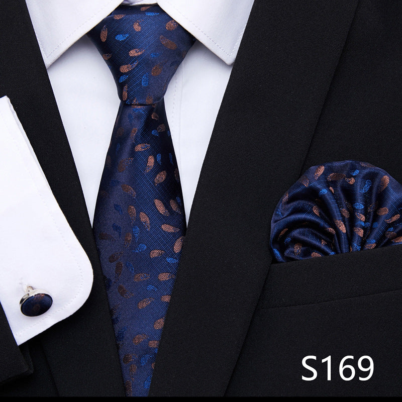 The All-In-One Accessory Powerhouse: Tie, Handkerchief, & Cufflinks Set