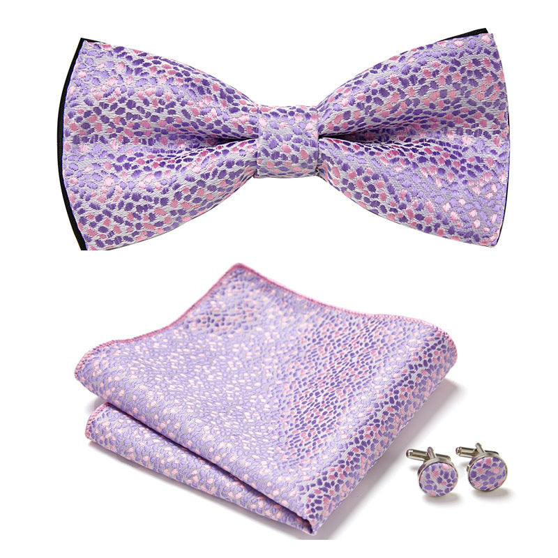 Gentleman Essentials: Bow Tie, Handkerchief & Cufflinks Set