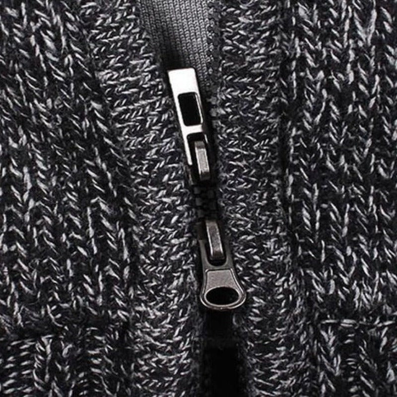 Wool Blend, Zipper, Hooded Jacket