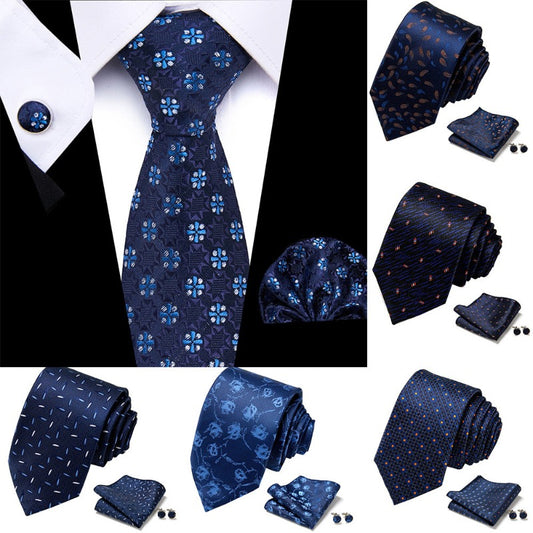 The All-In-One Accessory Powerhouse: Tie, Handkerchief, & Cufflinks Set