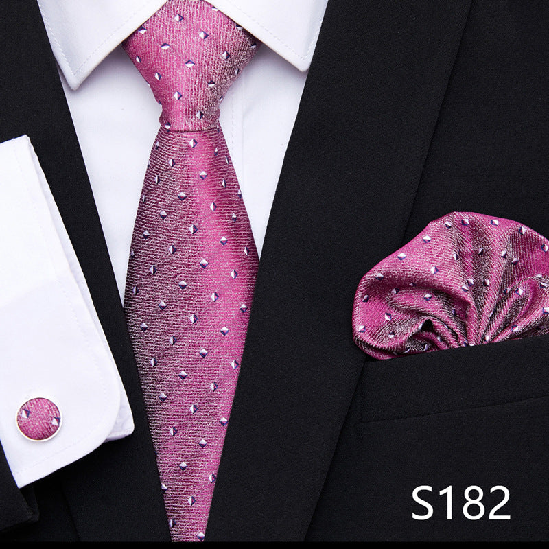 The All-In-One Accessory Powerhouse: Tie, Handkerchief, & Cufflinks Set