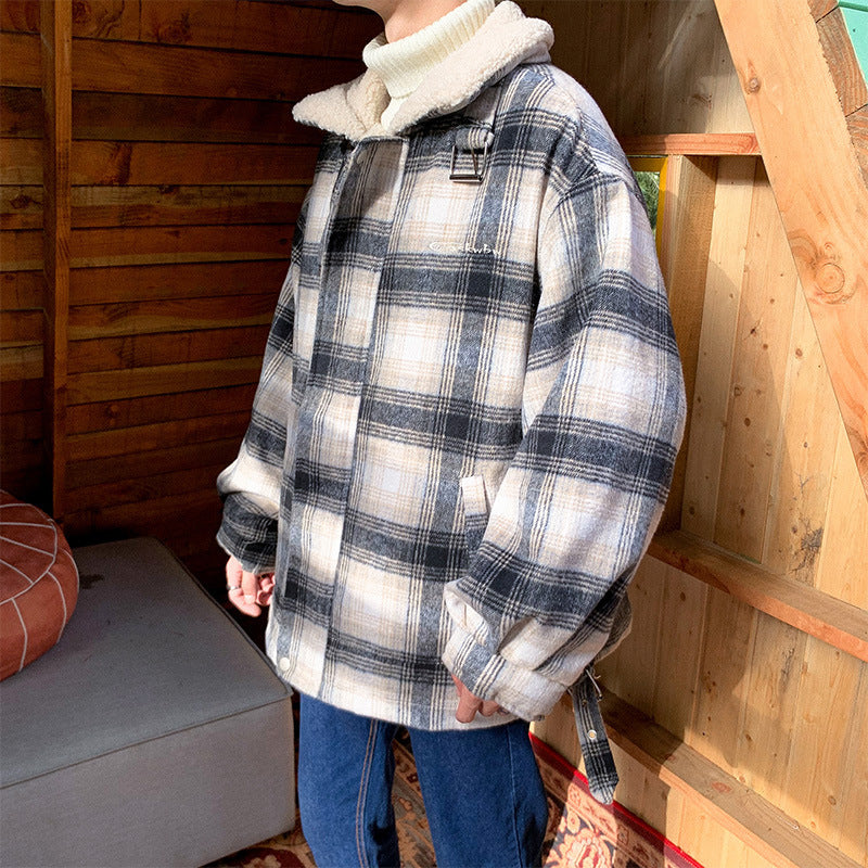 Winter Vibes: Plaid Cotton-Padded Jacket