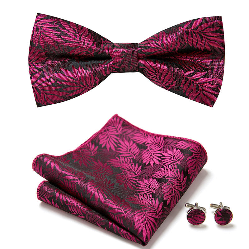 Gentleman Essentials: Bow Tie, Handkerchief & Cufflinks Set