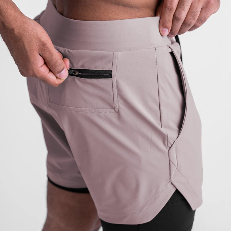 Conquer Your Workout In Comfort: Double-Layered Shorts With Hidden Pockets