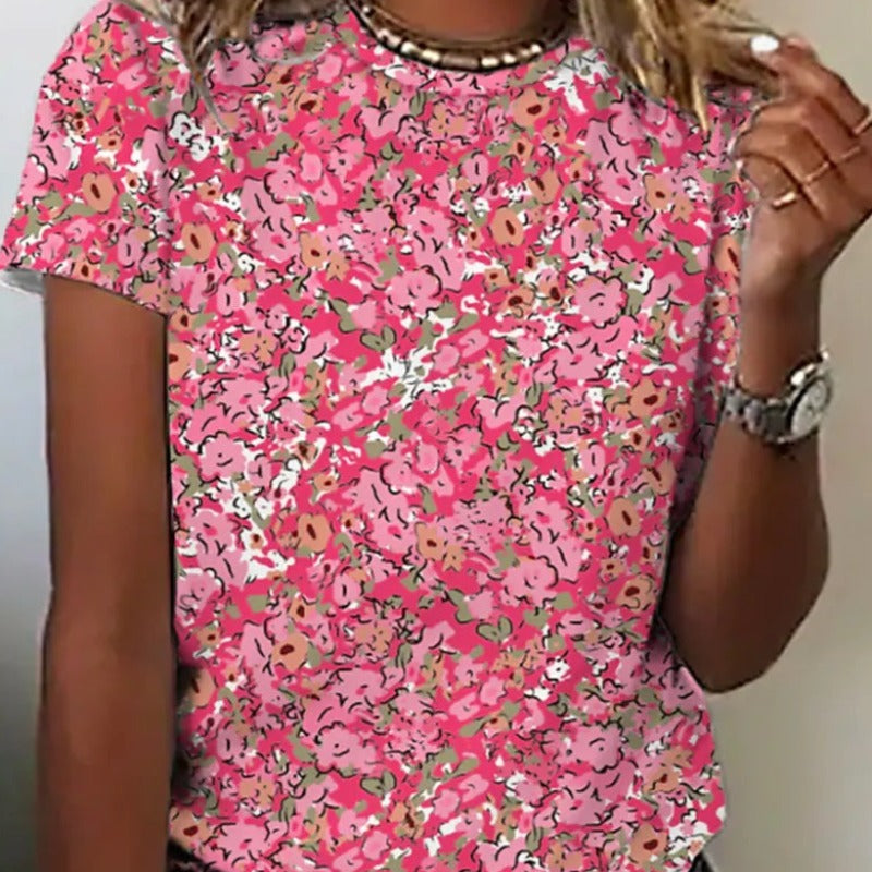 Spring In Your Step: Floral Print T-Shirt