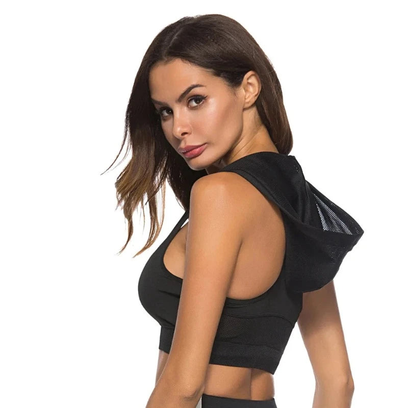 Confidence Booster: Quick-Dry Hooded Sports Bra