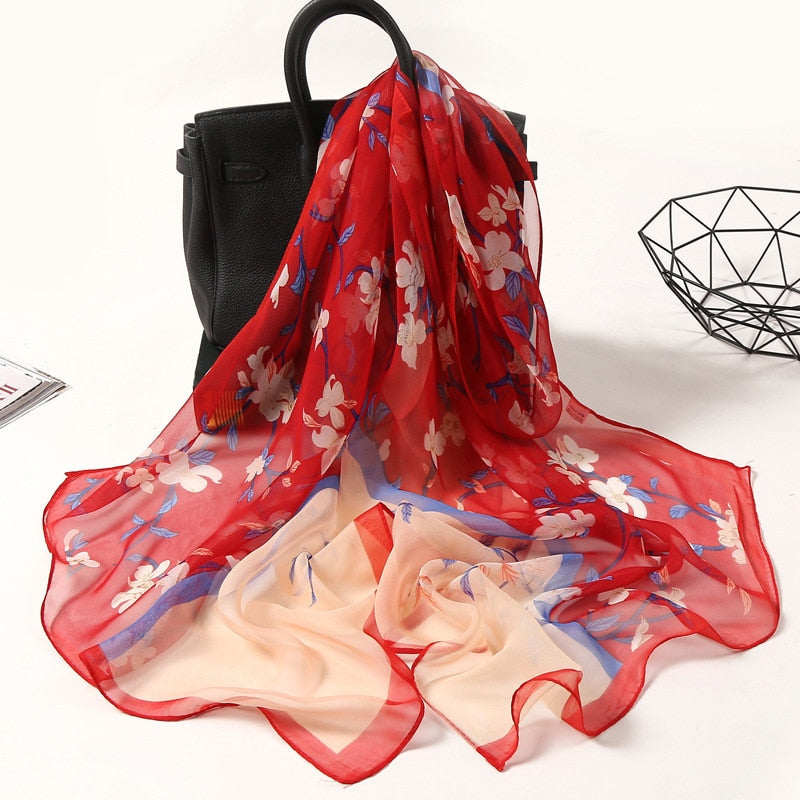 Sunshine & Blooms: Lighten Up With Colorful Floral Scarf Shawls