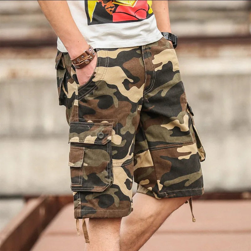 Hidden Arsenal: Cotton Camo Cargo Shorts