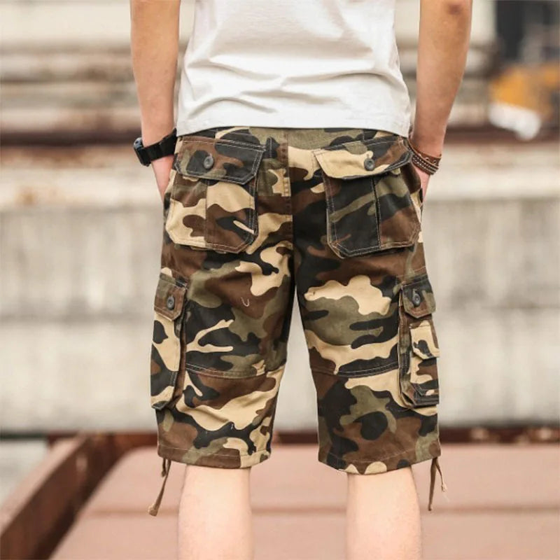 Hidden Arsenal: Cotton Camo Cargo Shorts