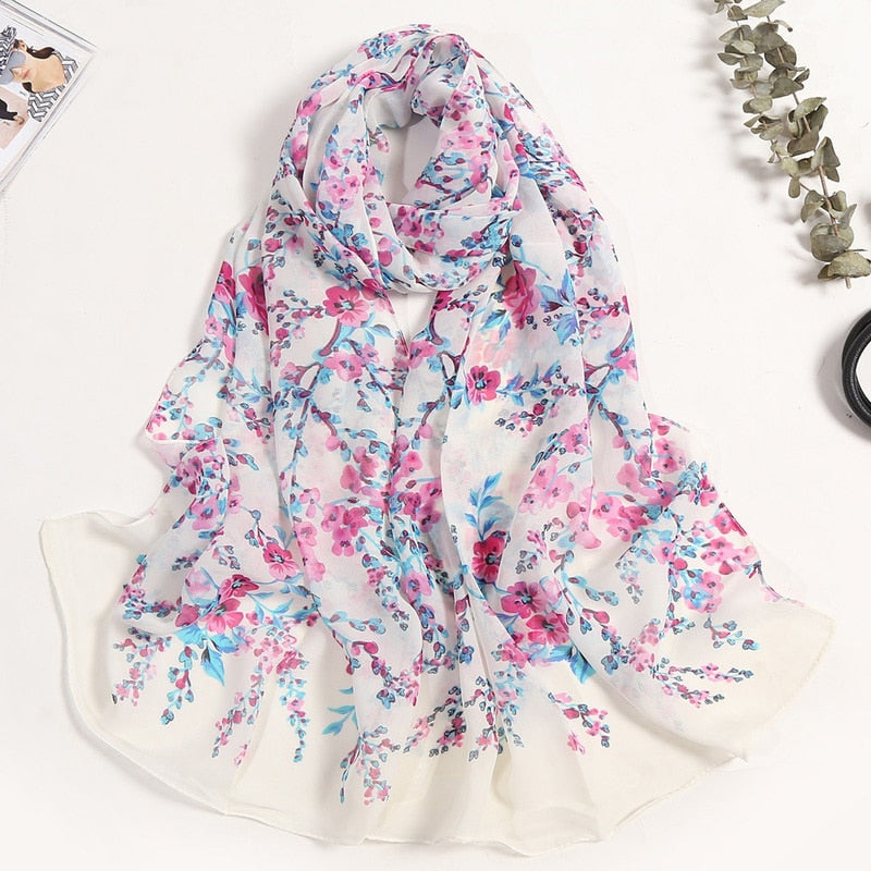 Sunshine & Blooms: Lighten Up With Colorful Floral Scarf Shawls