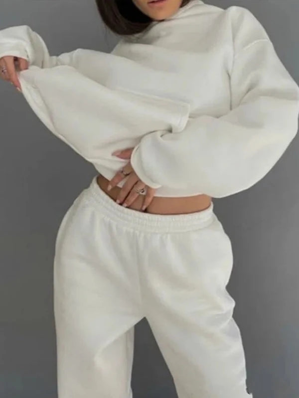 Hype Cozy Set: Your All-in-One Thickened Hoodie & Sweatpants Loungewear