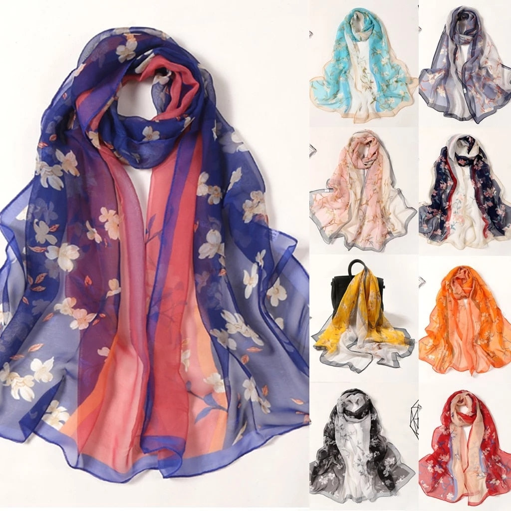 Sunshine & Blooms: Lighten Up With Colorful Floral Scarf Shawls