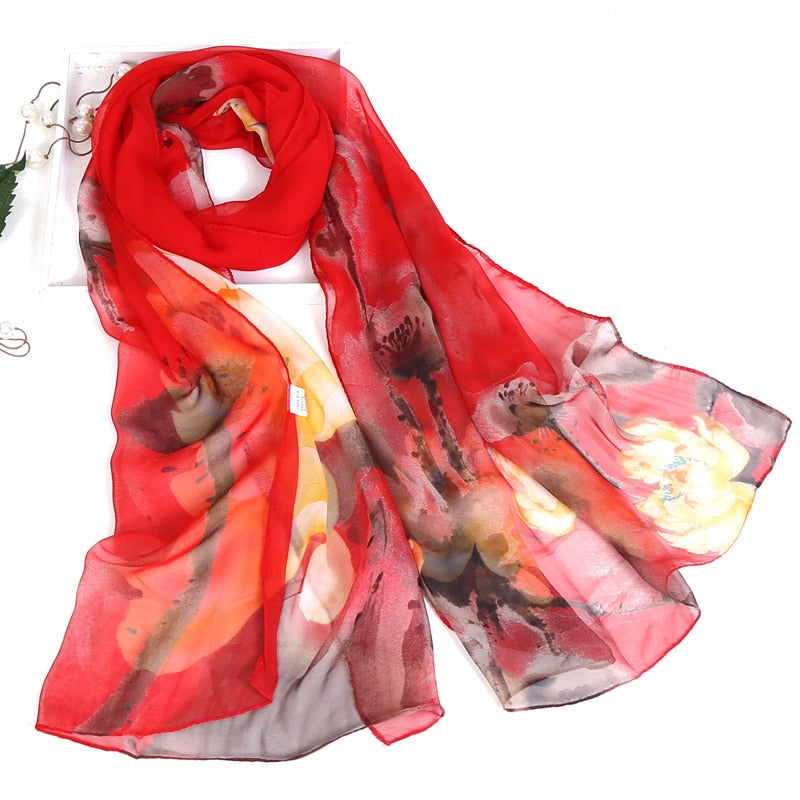 Sunshine & Blooms: Lighten Up With Colorful Floral Scarf Shawls