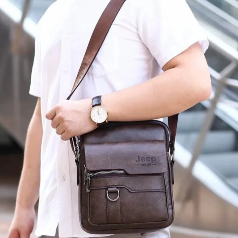 Sleek & Spacious: The Men's Crossbody Bag by Jeep Buluo