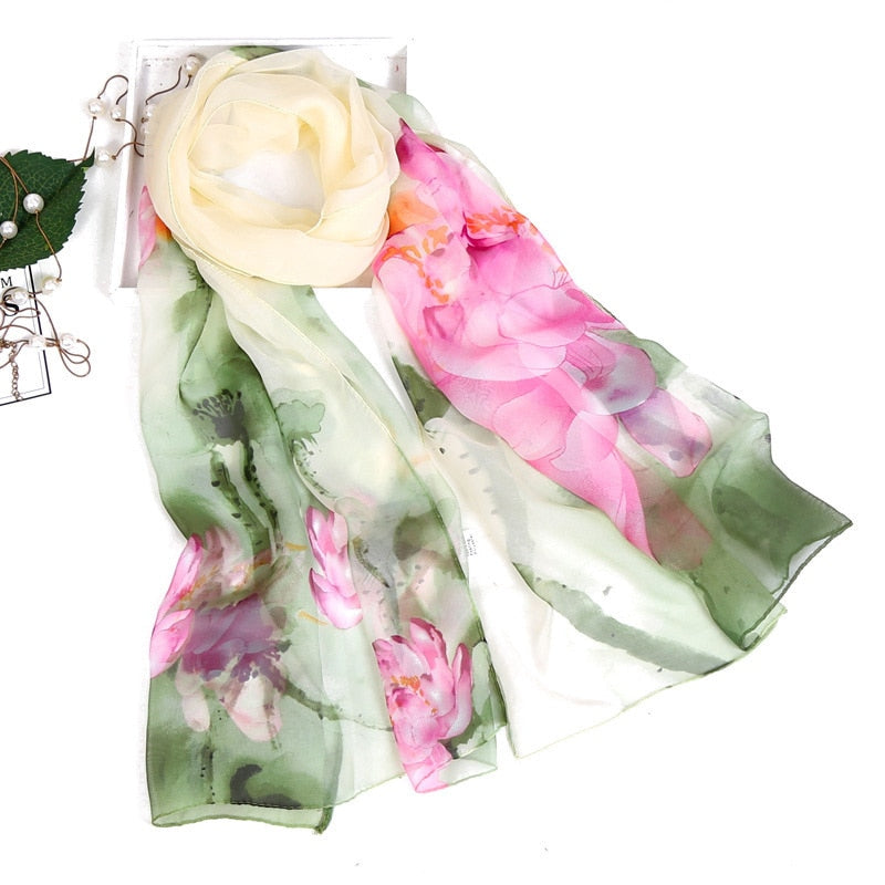 Sunshine & Blooms: Lighten Up With Colorful Floral Scarf Shawls