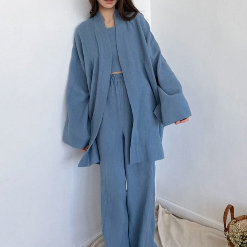 Slip Into Cloud-Like Comfort & Awaken Your Inner Goddess: Luxurious 100% Cotton Kimono Pjs