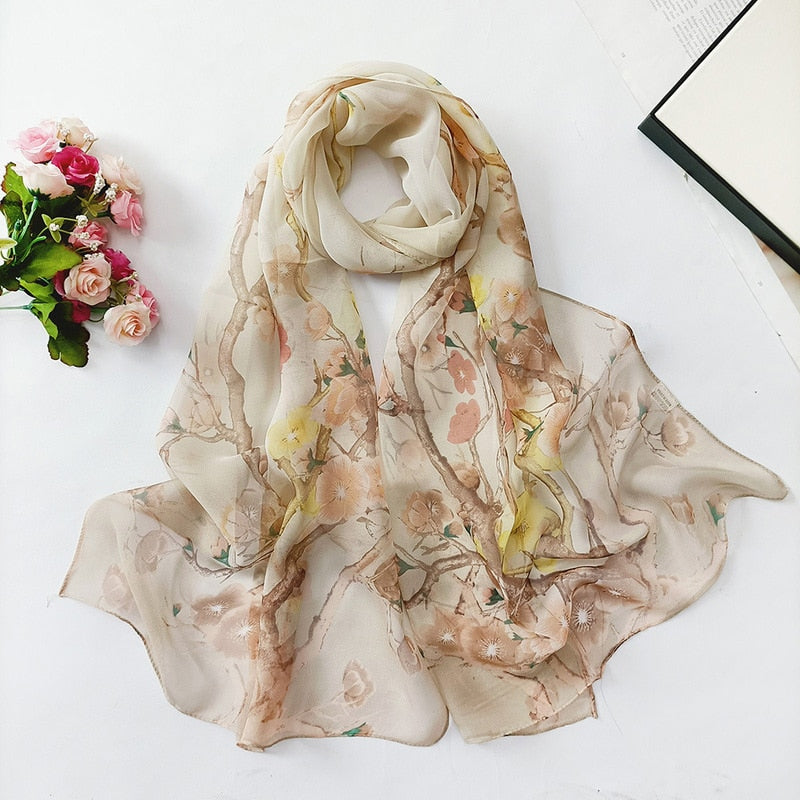 Sunshine & Blooms: Lighten Up With Colorful Floral Scarf Shawls