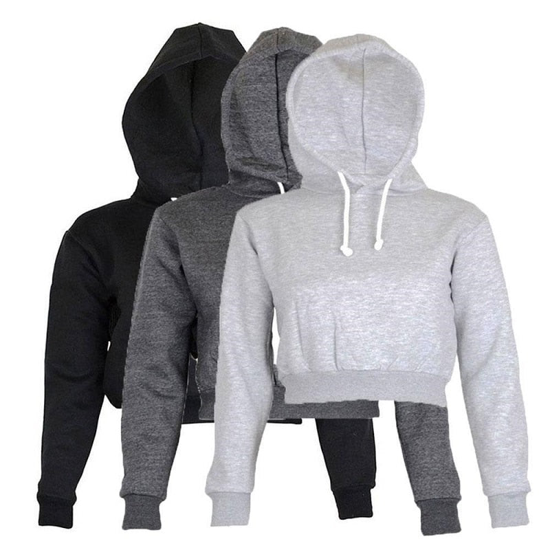 Voguish & Versatile Women's Cropped Hoodie