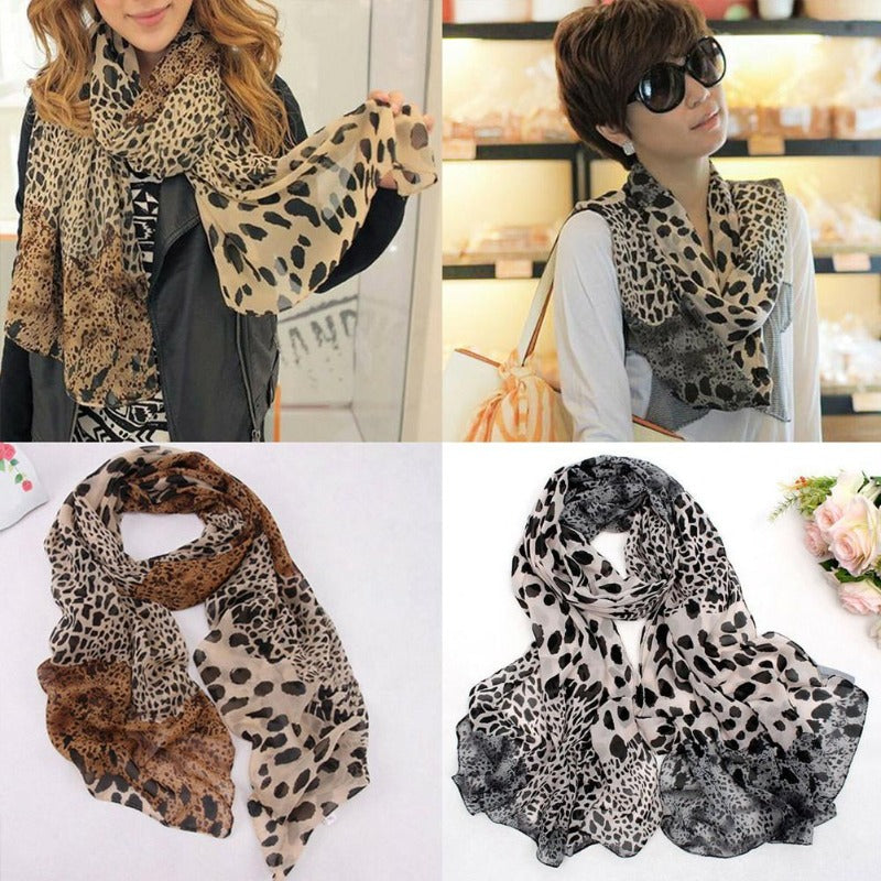 Leopard Print Chiffon Scarf: A Touch Of Luxury