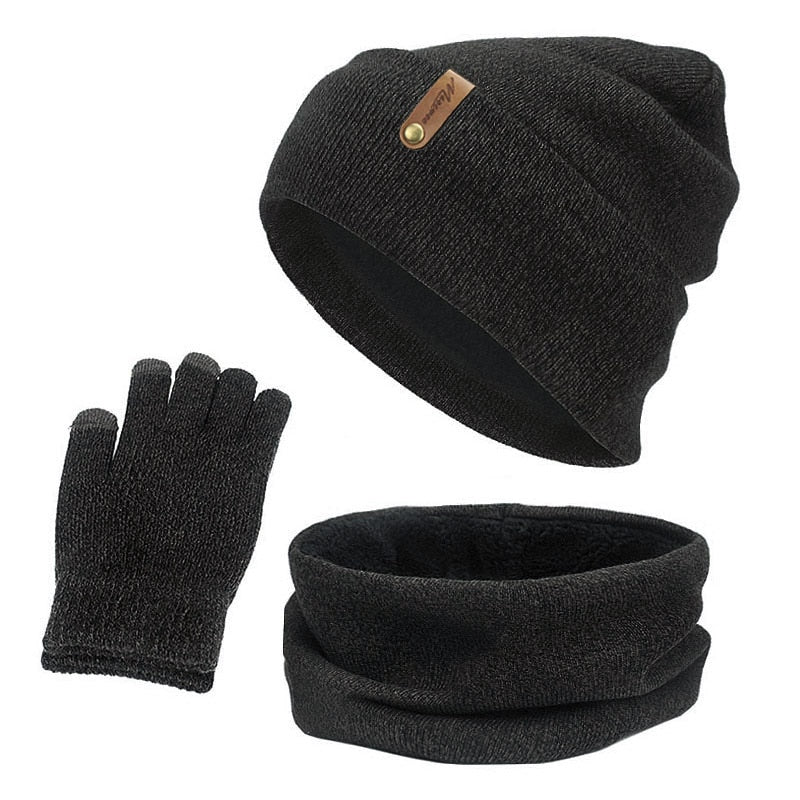 Beanie Hat, Ring Scarf & Gloves Set