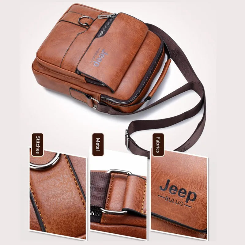 Sleek & Spacious: The Men's Crossbody Bag by Jeep Buluo