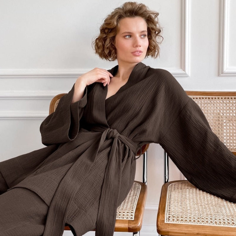 Slip Into Cloud-Like Comfort & Awaken Your Inner Goddess: Luxurious 100% Cotton Kimono Pjs