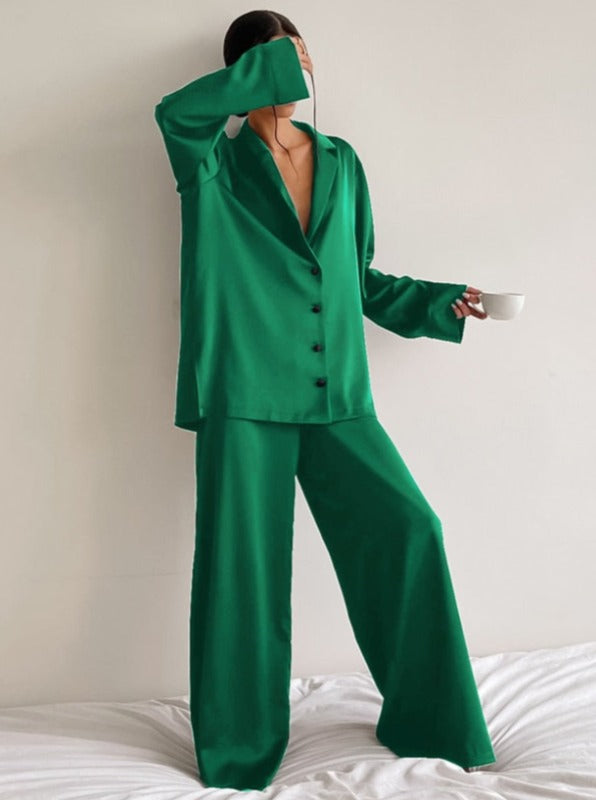 Charming Satin Silk Women's Oversized PJs