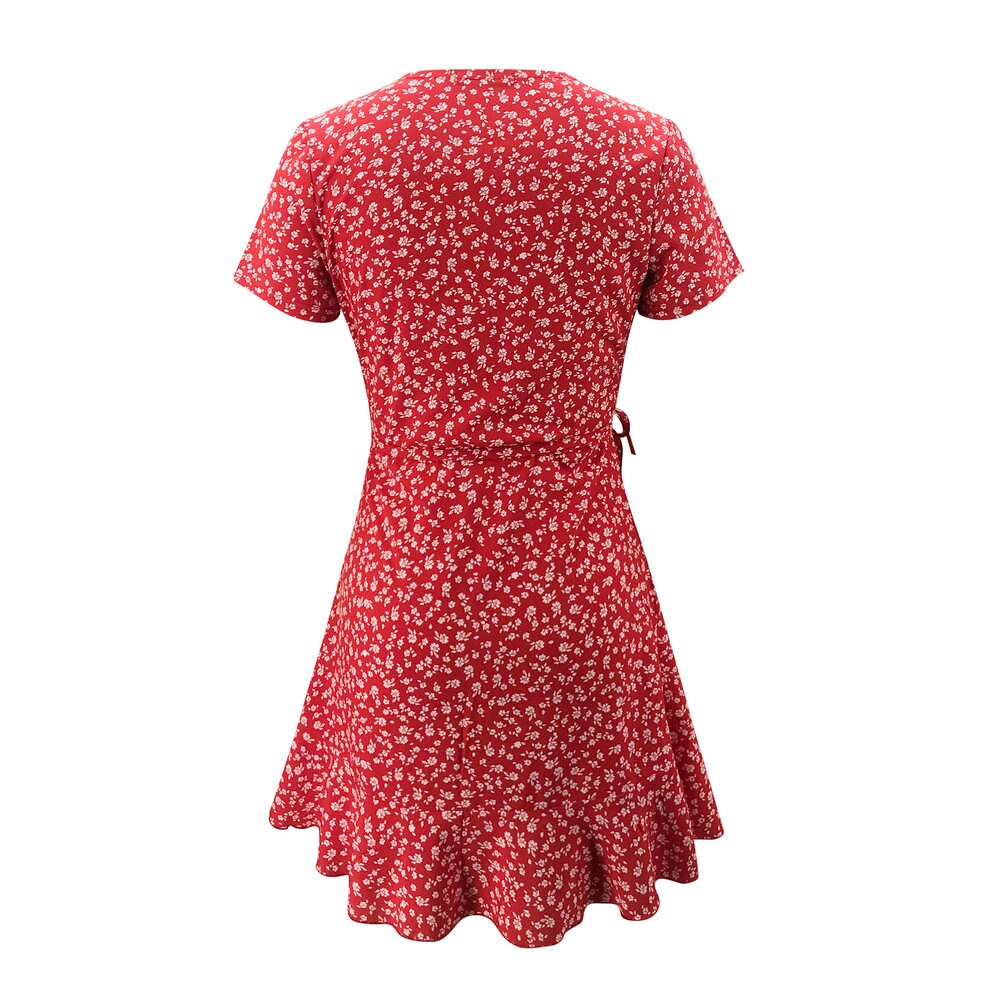 Floral A-Line Dress With Ruffles