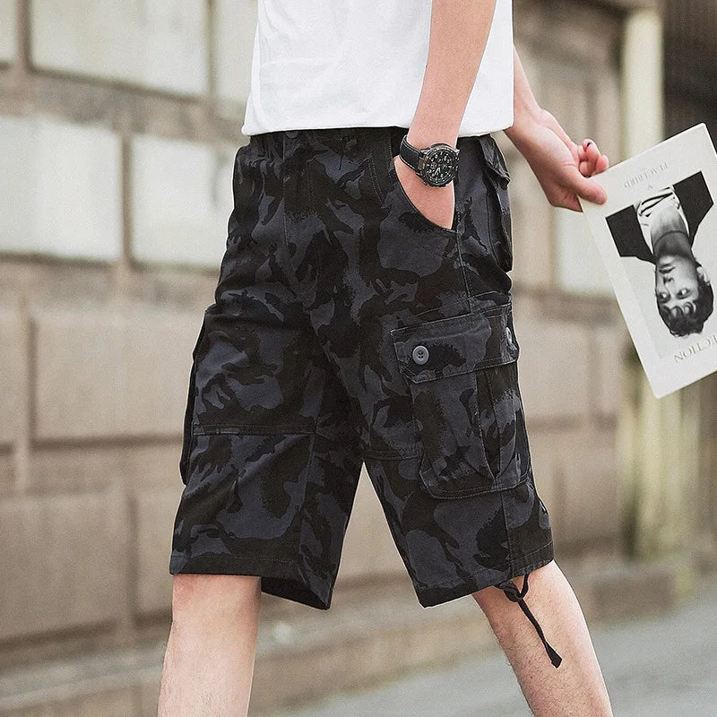 Hidden Arsenal: Cotton Camo Cargo Shorts