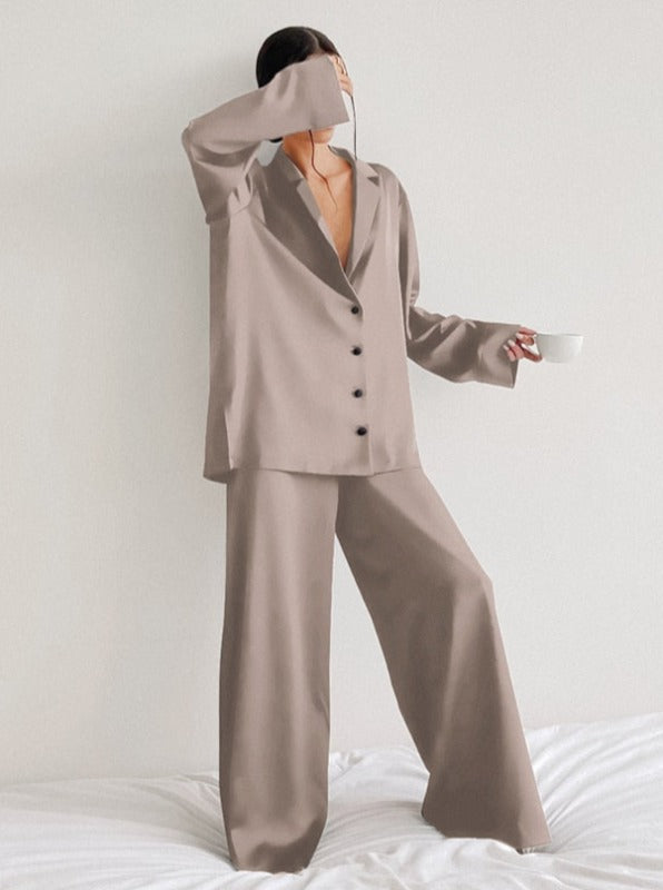 Charming Satin Silk Women's Oversized PJs