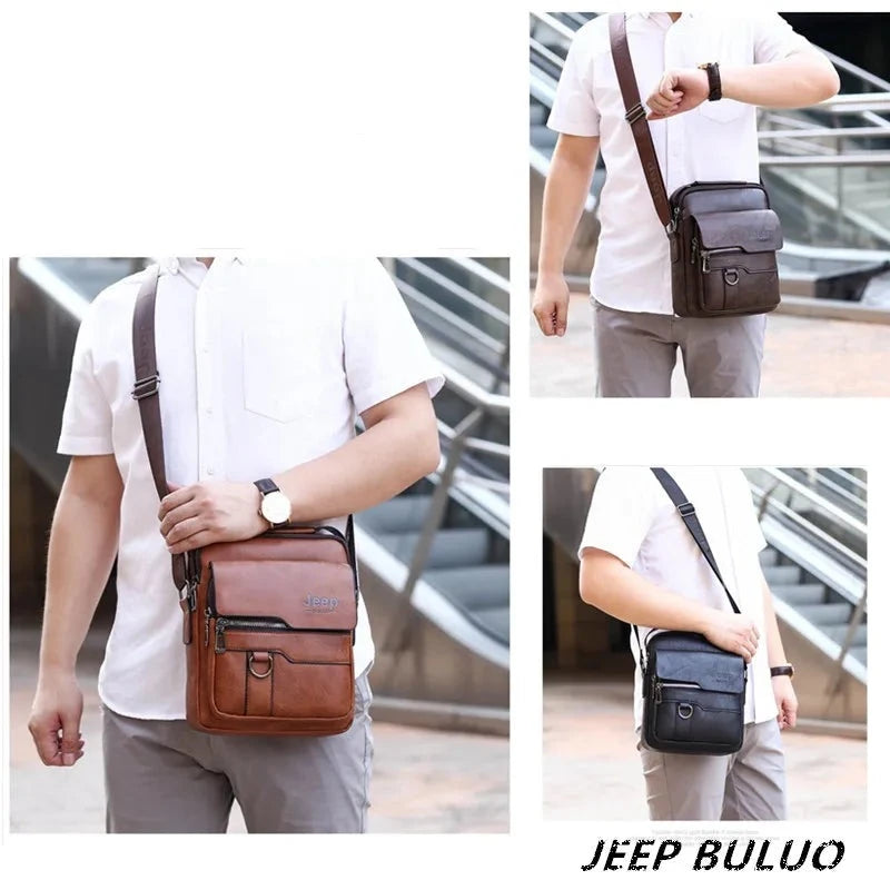 Sleek & Spacious: The Men's Crossbody Bag by Jeep Buluo